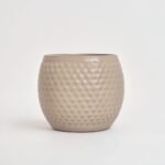 Doniczka ceramiczna Kropla perłowa mokka