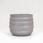 Doniczka ceramiczna Obrót Poziomy granitszara