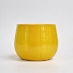 Doniczka ceramiczna Obrót Pionowy matowa bursztynowa