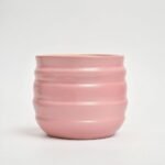 Doniczka ceramiczna Obrót Poziomy matowa różowa