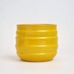 Doniczka ceramiczna Obrót Poziomy matowa bursztynowa