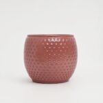 Doniczka ceramiczna Kropla matowa bordo