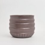 Doniczka ceramiczna Obrót Poziomy perłowa brązowa