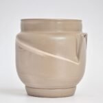Doniczka ceramiczna Space X perłowa mokka